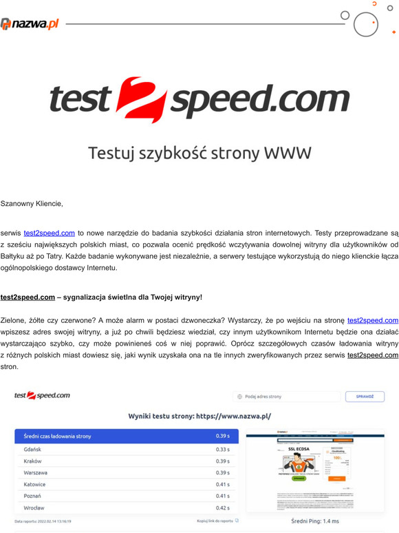 Testuj szybko strony WWW