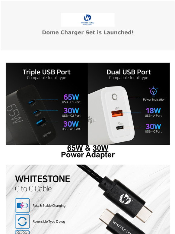 Whitestone Set Whitestone Dome: Dome Charger Set is Launched | Milled