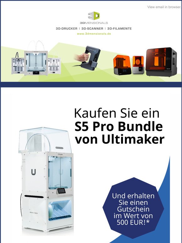 Ultimaker S5 Pro Bundle kaufen und 500 Gutschein erhalten 