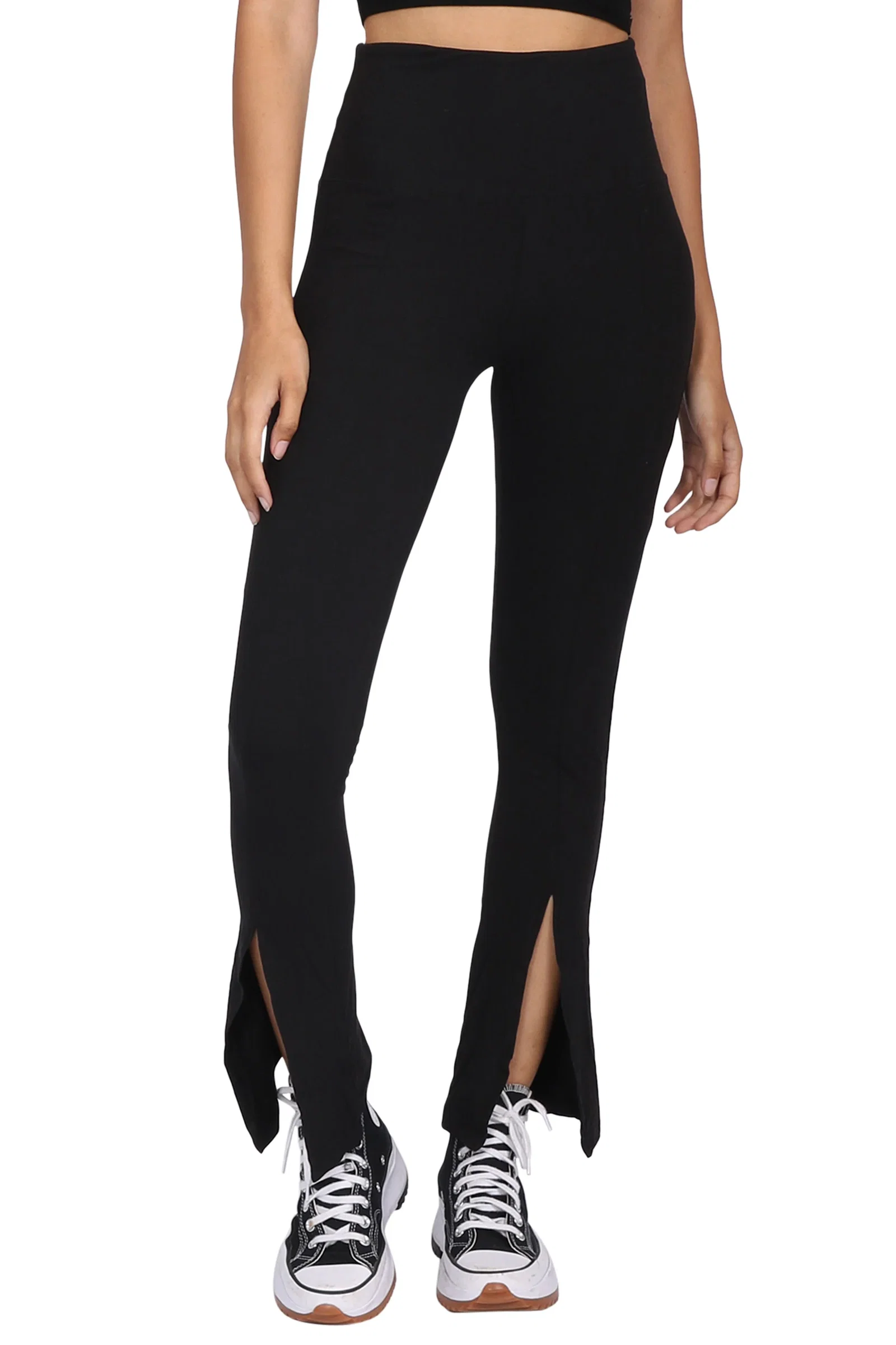 Yummy Flared Leg Slit Leggings