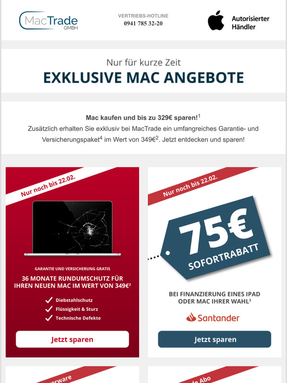 Ihren neuen Mac entdecken und bis zu 329 sparen