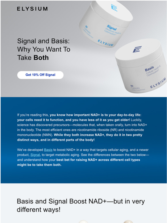 Elysium Health Signal and Basis Why You Want To Take Both Milled