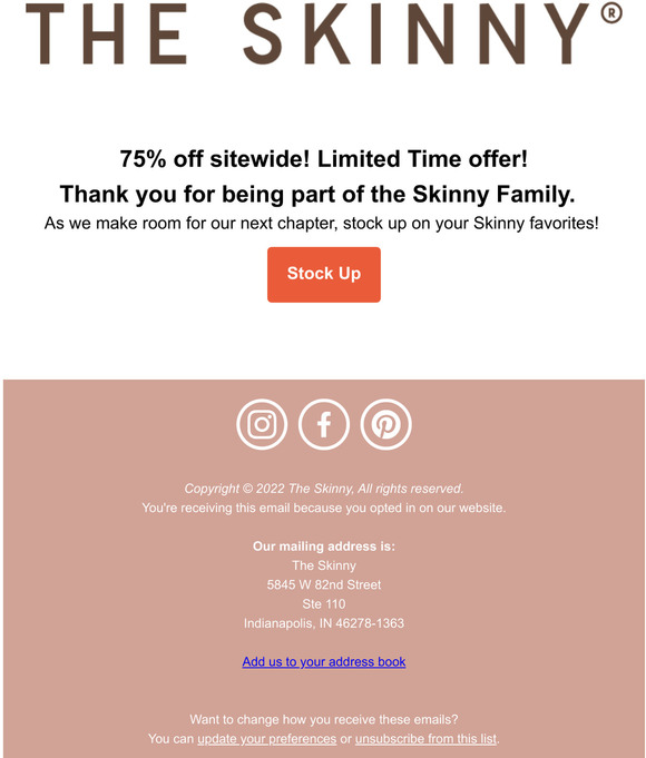 75% off sitewide! Limited Time offer!