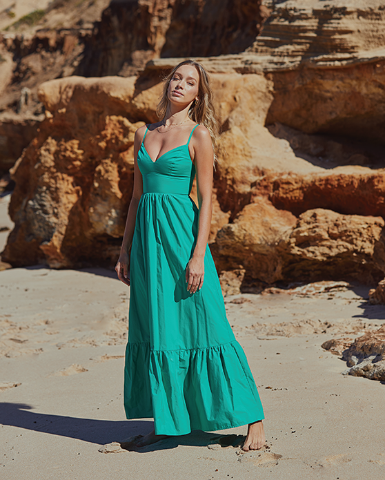 Poplin Gathered Dress