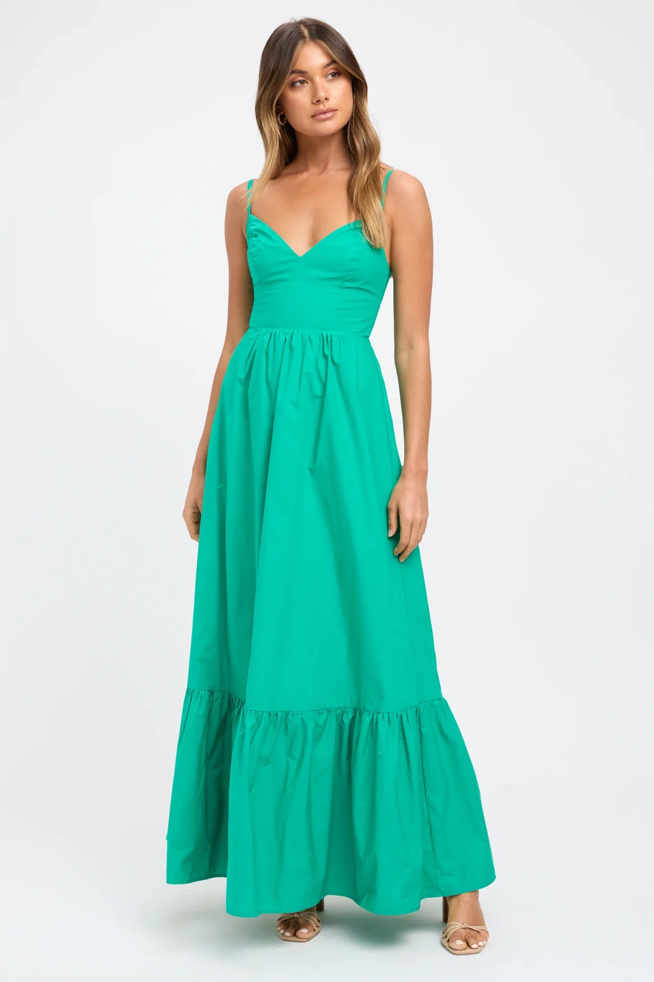 Image of Poplin Gathered Dress