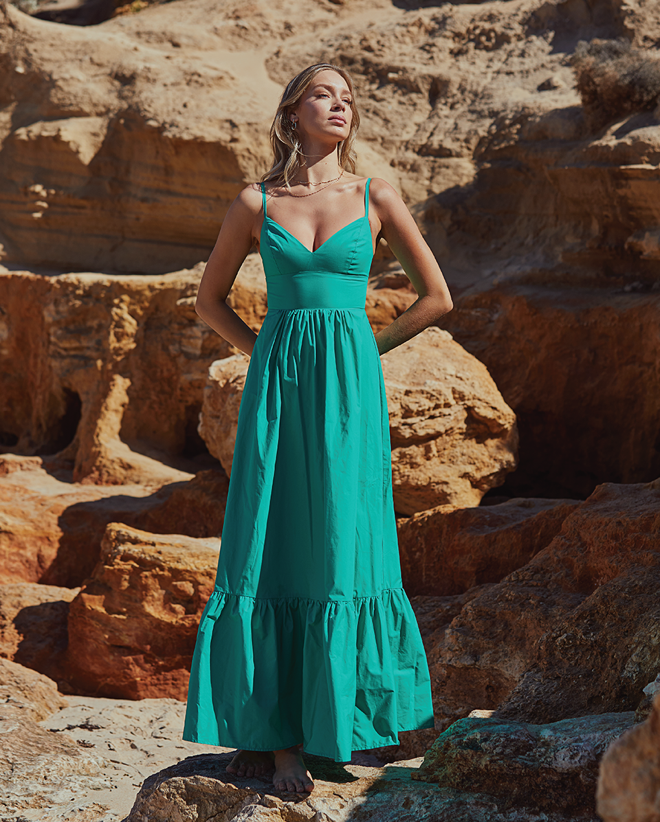 Poplin Gathered Dress