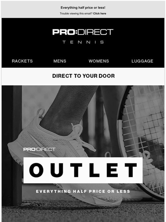 Pro:Direct Tennis Outlet is OPEN