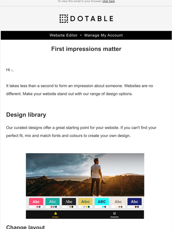 First impressions matter. Choose your design.