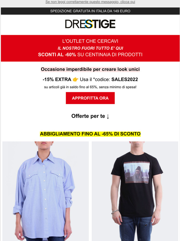 -15% + 65%  Occasioni imperdibili