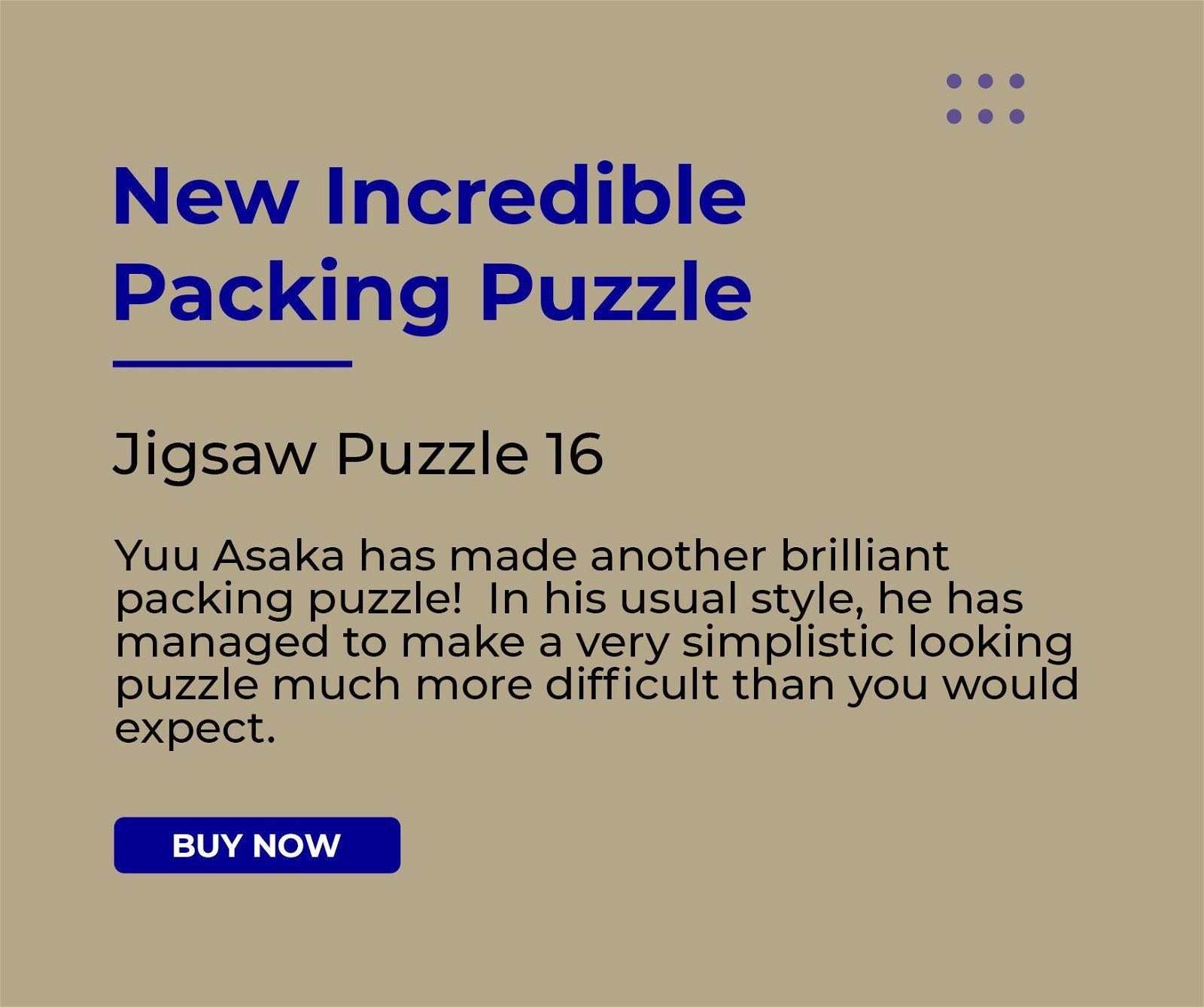 Oleo 10 Puzzle - Original Version, Packing Puzzles