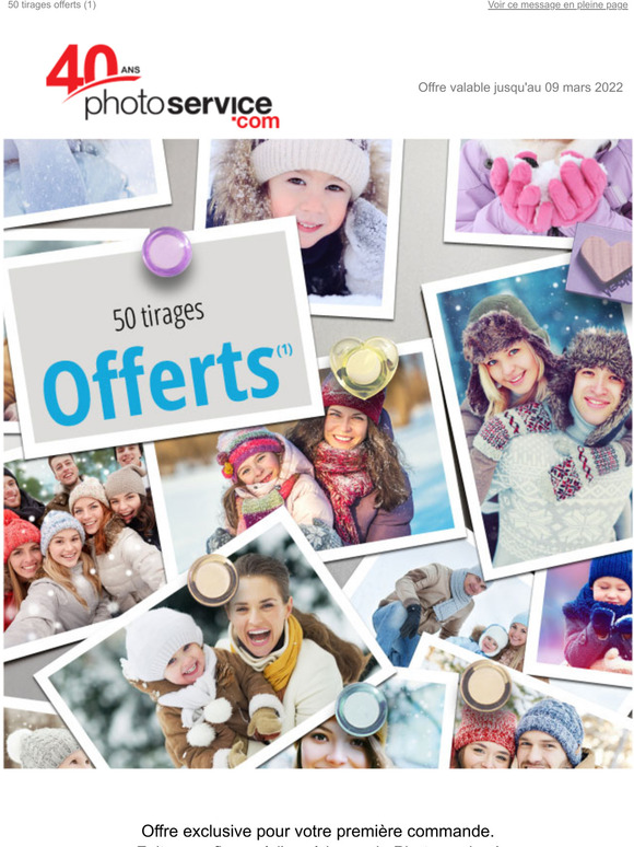 Offre exclusive tirages Photo !