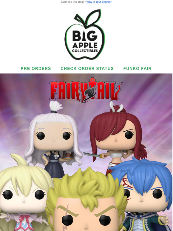 Big Apple Collectibles NEW Funko Fairy Tail Anime! Milled