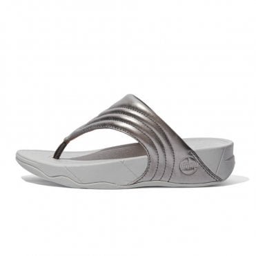 FitFlop Walkstar? Toe Post Sandals in Pewter