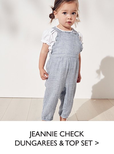 Jeannie Check Dungarees & Top Set