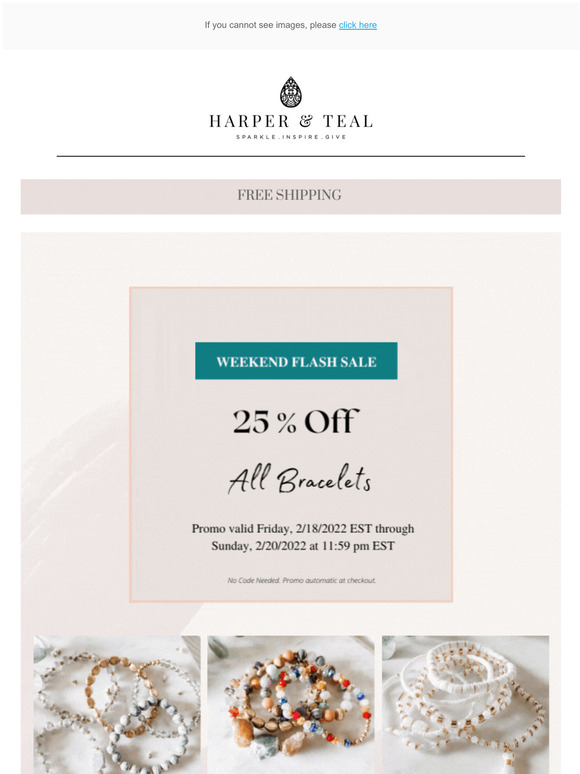 25% Off All Bracelets