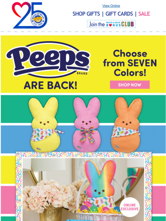 BuildABear PEEPS Are Back in NEW Colors and Sizes! Milled