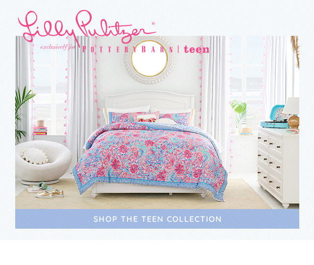 Pottery Barn Kids Sleep bright with iconic Lilly Pulitzer prints. Milled