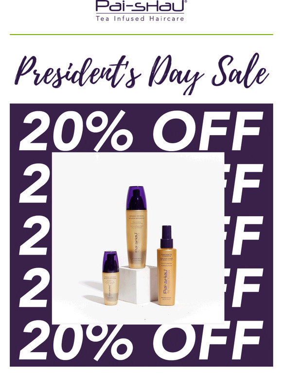 President's Day Sale: Save 20% off Sitewide