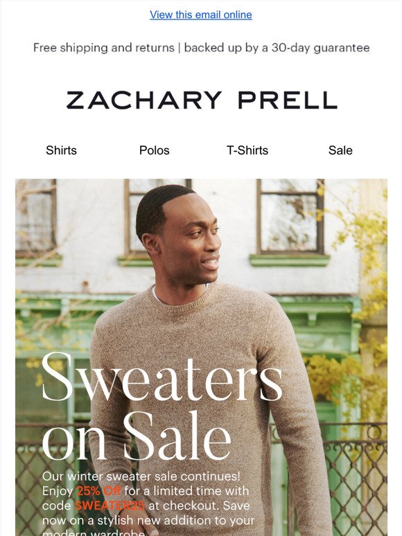 Our Winter Sweater Sale Continues - Save 25% Off All Styles