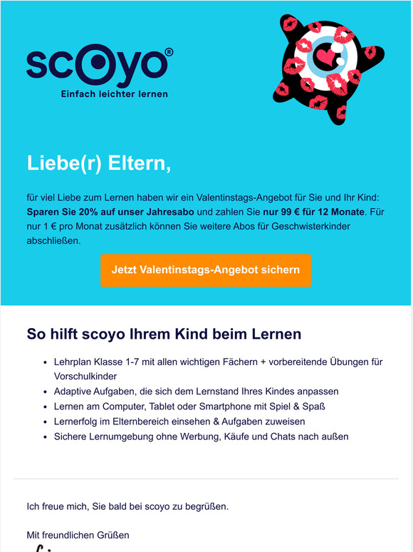 Valentinstags-Angebot: 20% sparen auf das Jahresabo