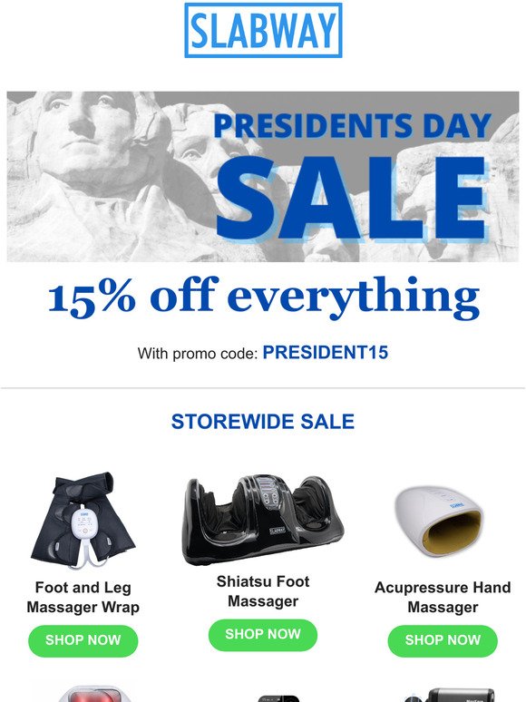15% off everything...