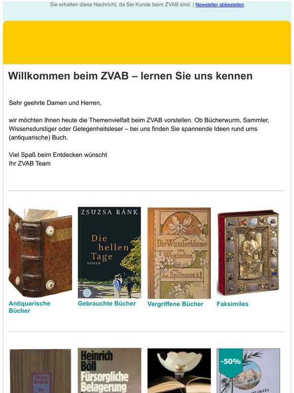 Willkommen beim ZVAB