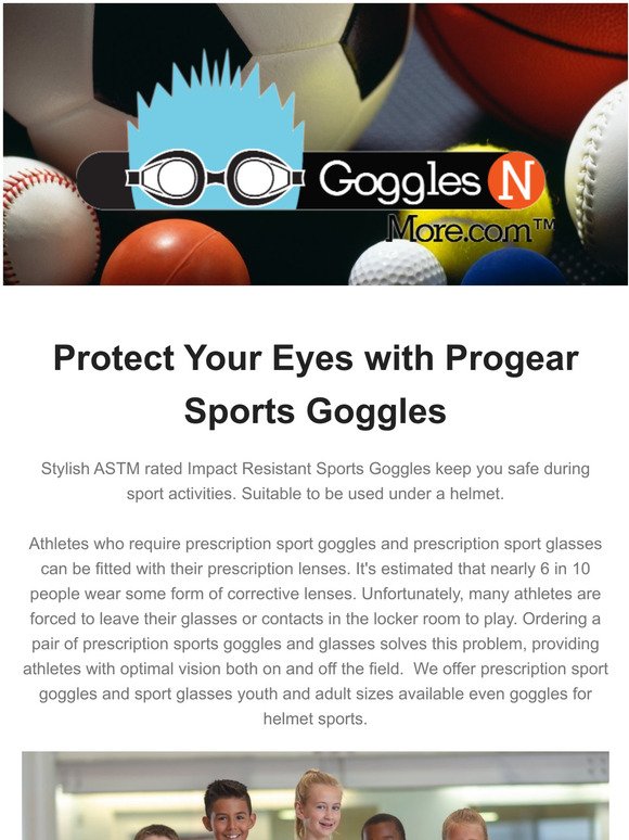 Gear Up with Kid's and Adult Progear Sports Goggles