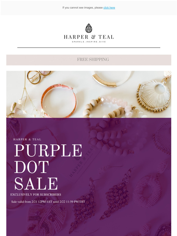 Exclusively for You! PURPLE DOT SALE