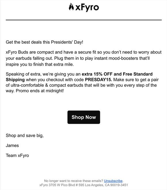 Presidents' Day Sale is here