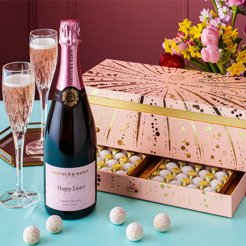 The Personalised Rosé Champagne & Chocolate Gift Box