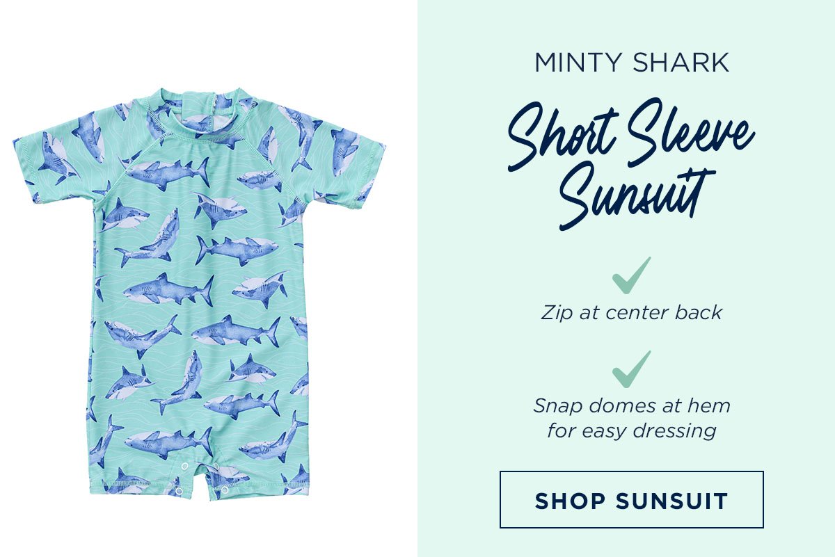 Minty Shark Sunsuit
