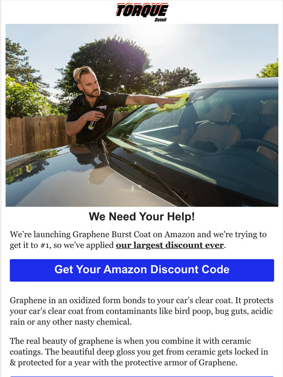 Torque Detail Appreciation Sale & Graphene Relaunch Milled