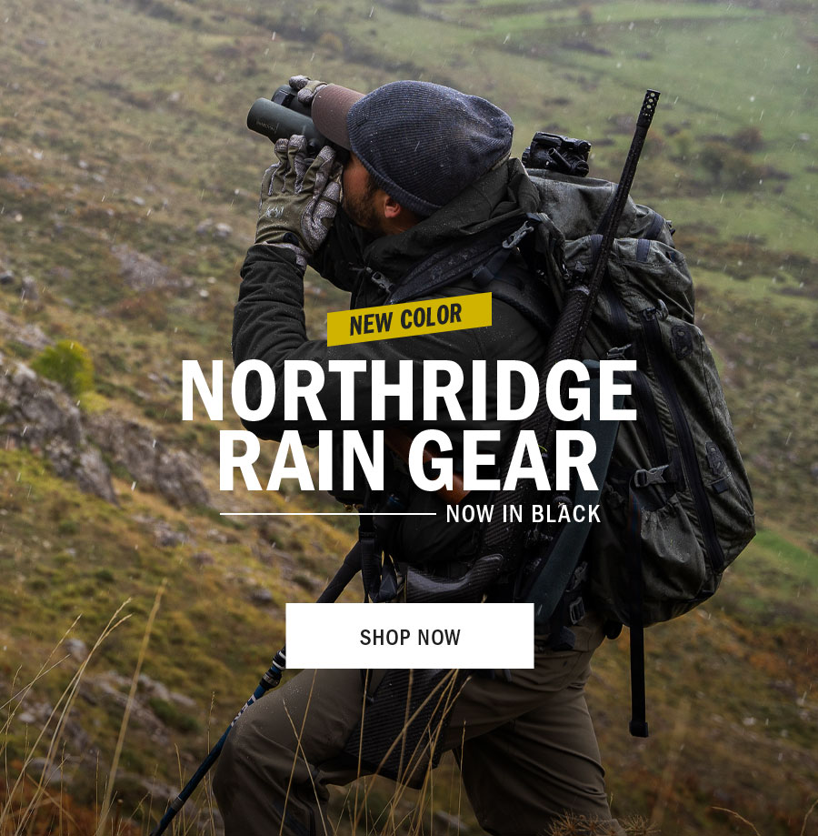 KUIU New Solid Color Black Northridge Rain Gear Milled