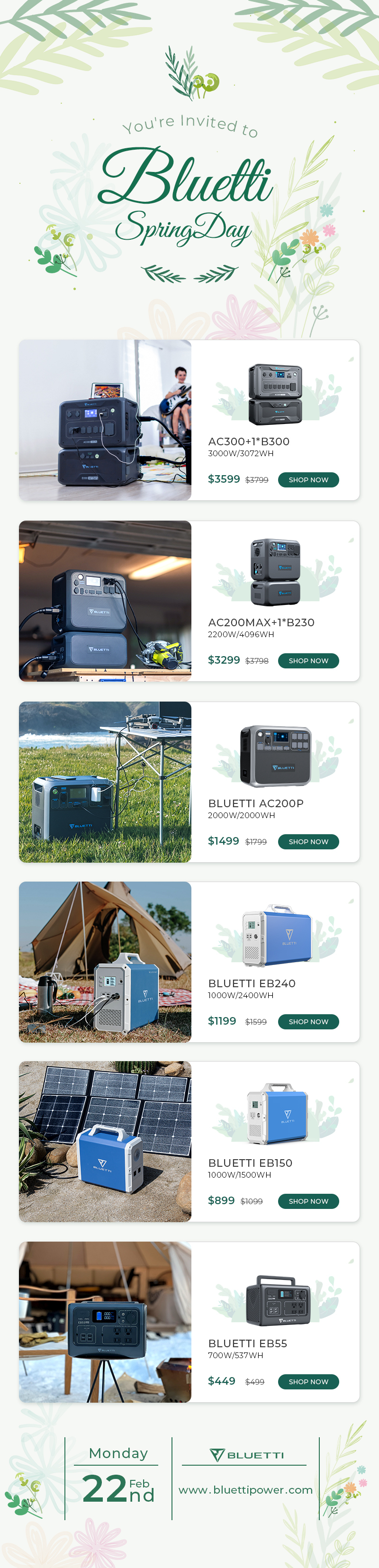 ソーラーへの春: BLUETTI のスプリング セールでアウトドア アドベンチャーをレベルアップしましょう