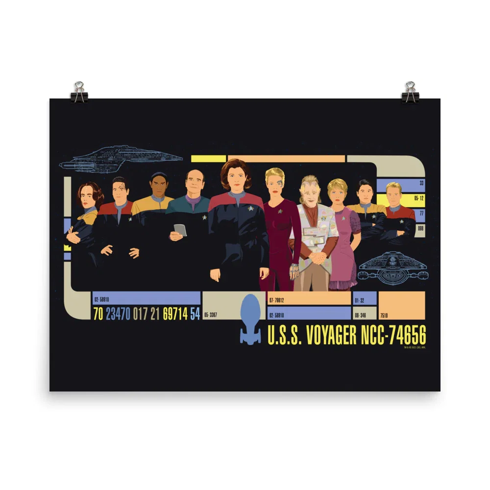 Image of Star Trek: Voyager Crew Premium Satin Poster
