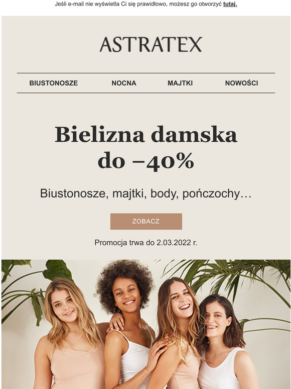 Dla Pa! Do 40% na biustonosze, majtki, body i inne niezbdne rzeczy.