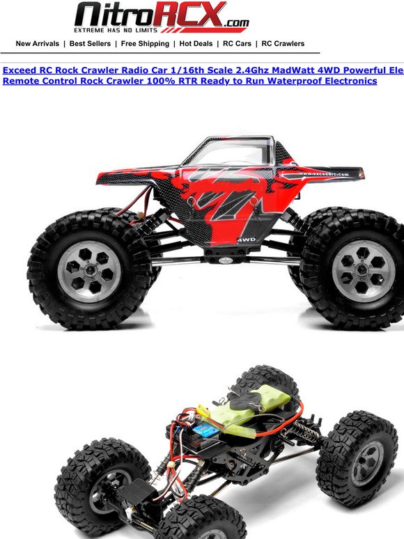 Exceed RC 1/8 scale 6x6 MadTorque Rock Crawler 2.4ghz Ready to Run