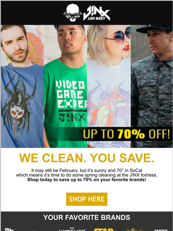 Spring Cleaning = 70% OFF   