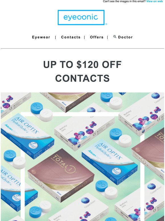 Up to $120 off + 10% off contacts
