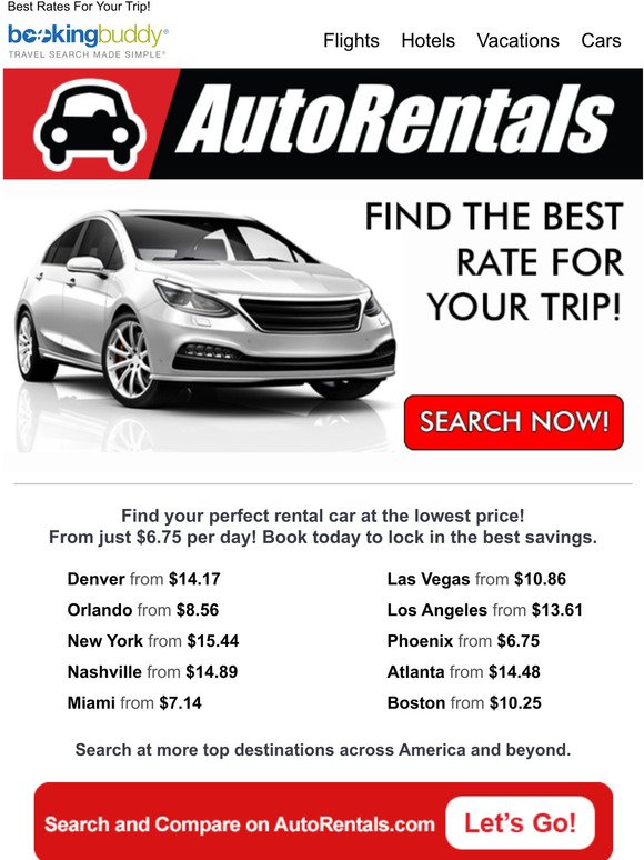 SWEET Car Rental Specials - From Just $6.75/Day
