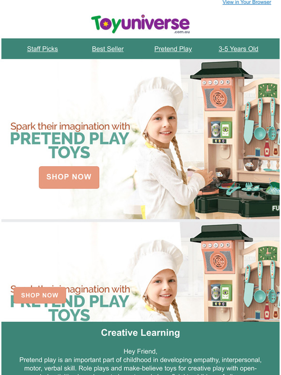 Pretend Play Toys up to 30% OFF