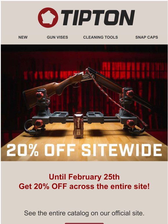 20% OFF SITEWIDE - Tipton