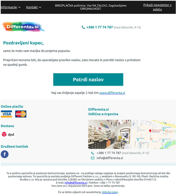 [Zadnji korak] in popust bo va...