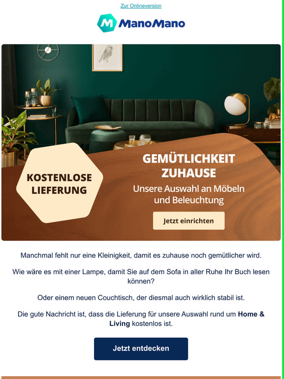 Kostenlose Lieferung fr ein noch gemtlicheres Zuhause!