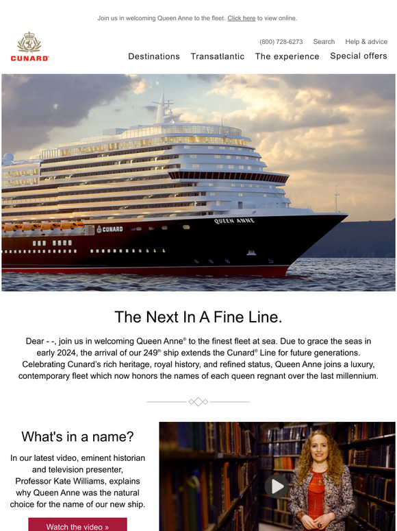 Cunard Cruises The story behind Queen Anne. Milled