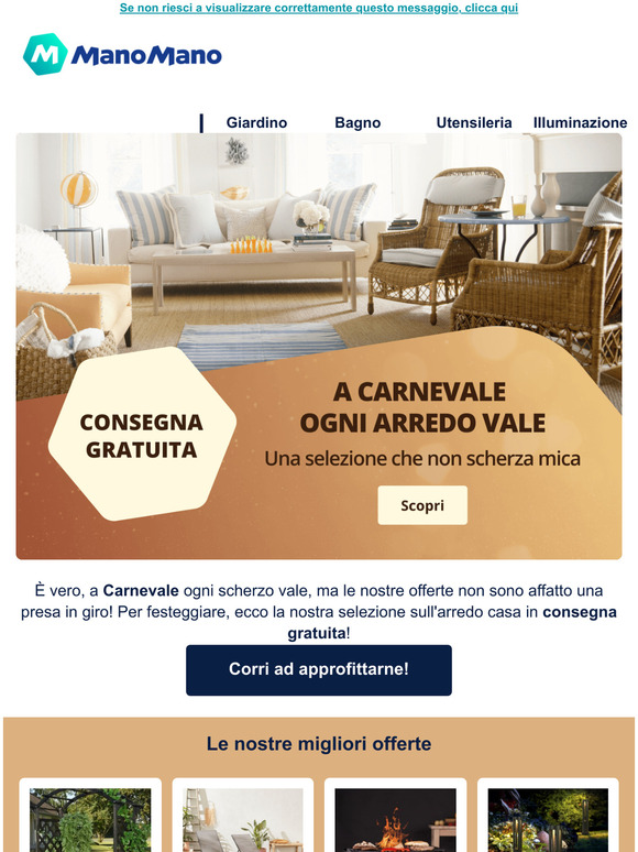 Consegna gratuita per festeggiare il Carnevale!