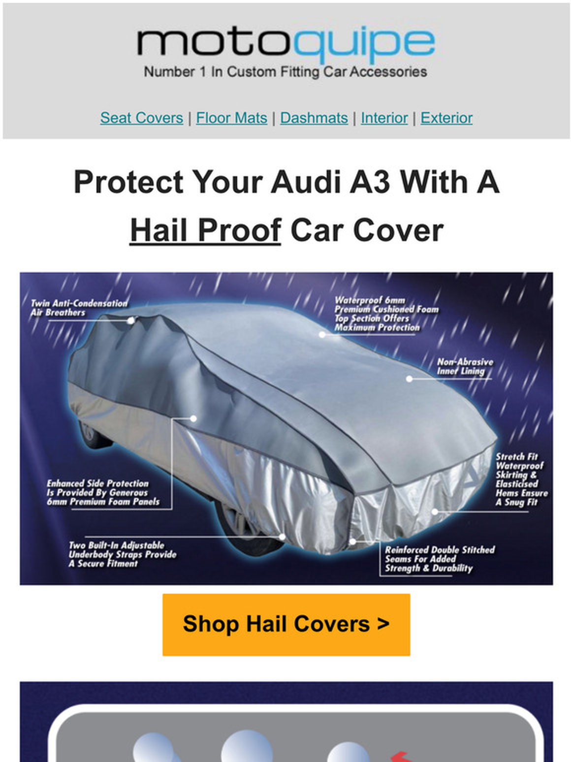 Motoquipe: New Hail Proof Car Covers