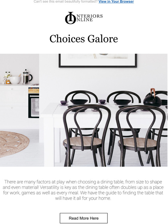 Interiors Online How to Choose the Perfect Dining Table For Your Home