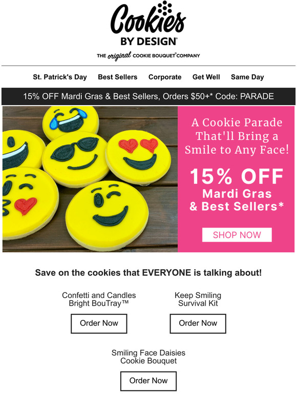 Cookies by Design 15 OFF COOKIES The Parade of Cookies Came Early