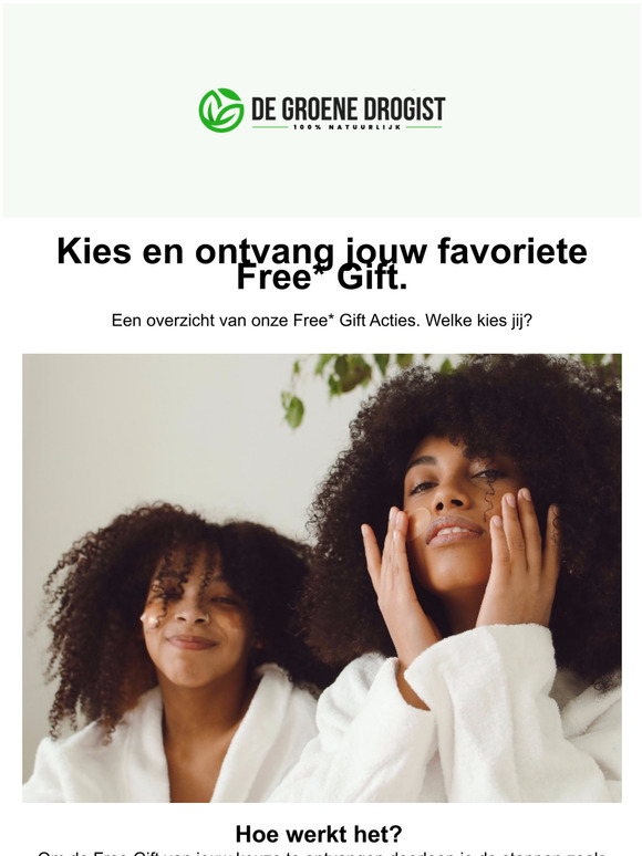 Ken je onze Free* Gifts al?